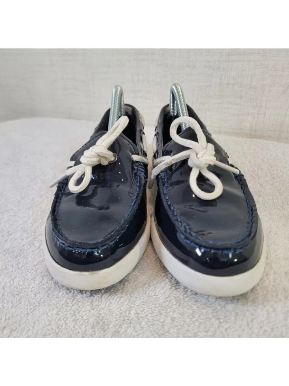 Cole Haan Boat Shoes Womens 6B Regatta Slip On W05747 Black Patent Leather - Picture 9 of 10